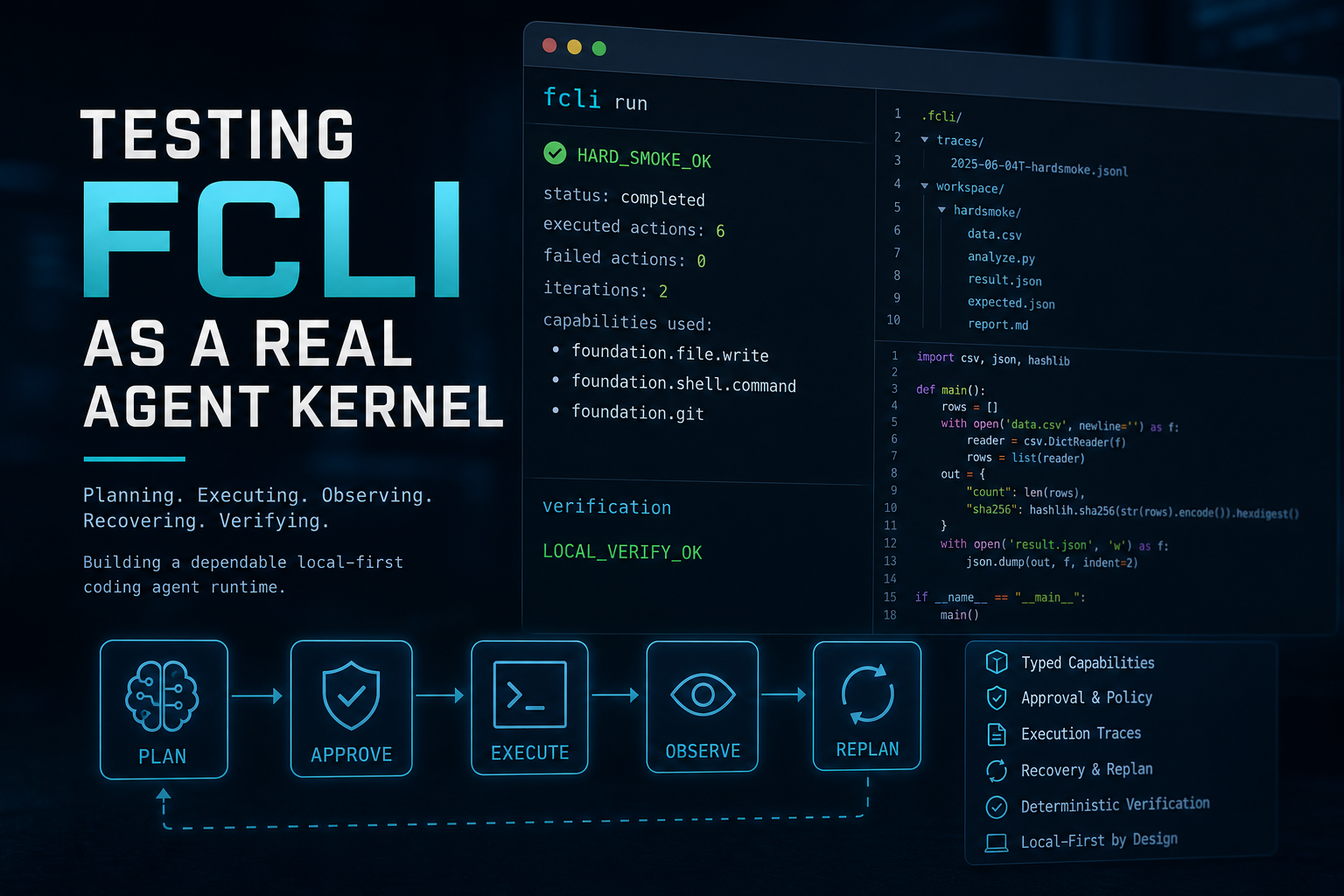 Testing FCLI as a Real Agent Kernel